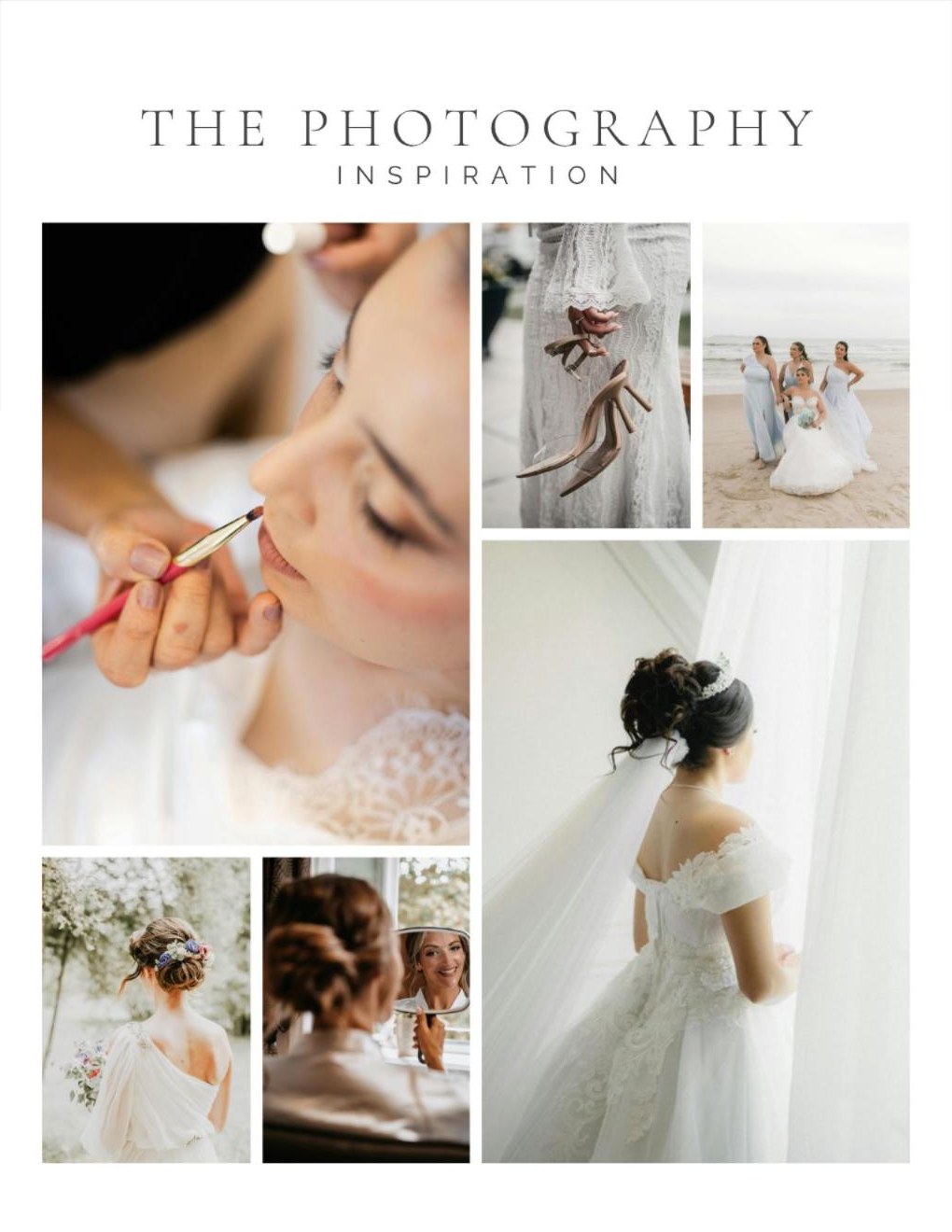 Photography inspiration page for the bride